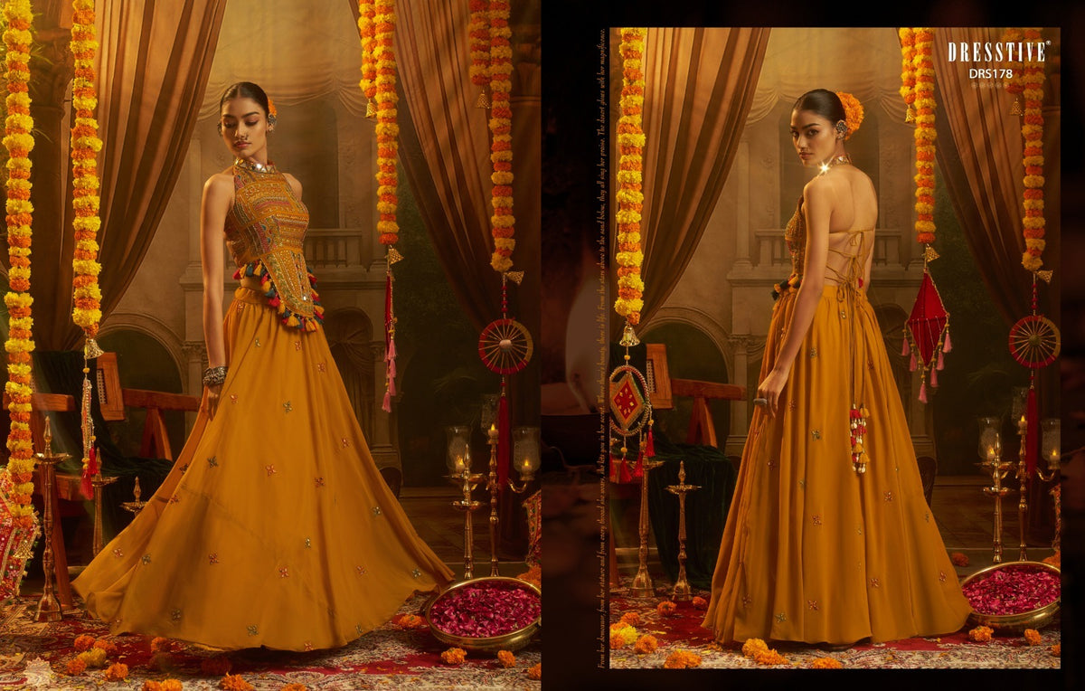 Leela Vol 1 Navratri Collection Dresstive Georgette Top Bottom Set Wholesale