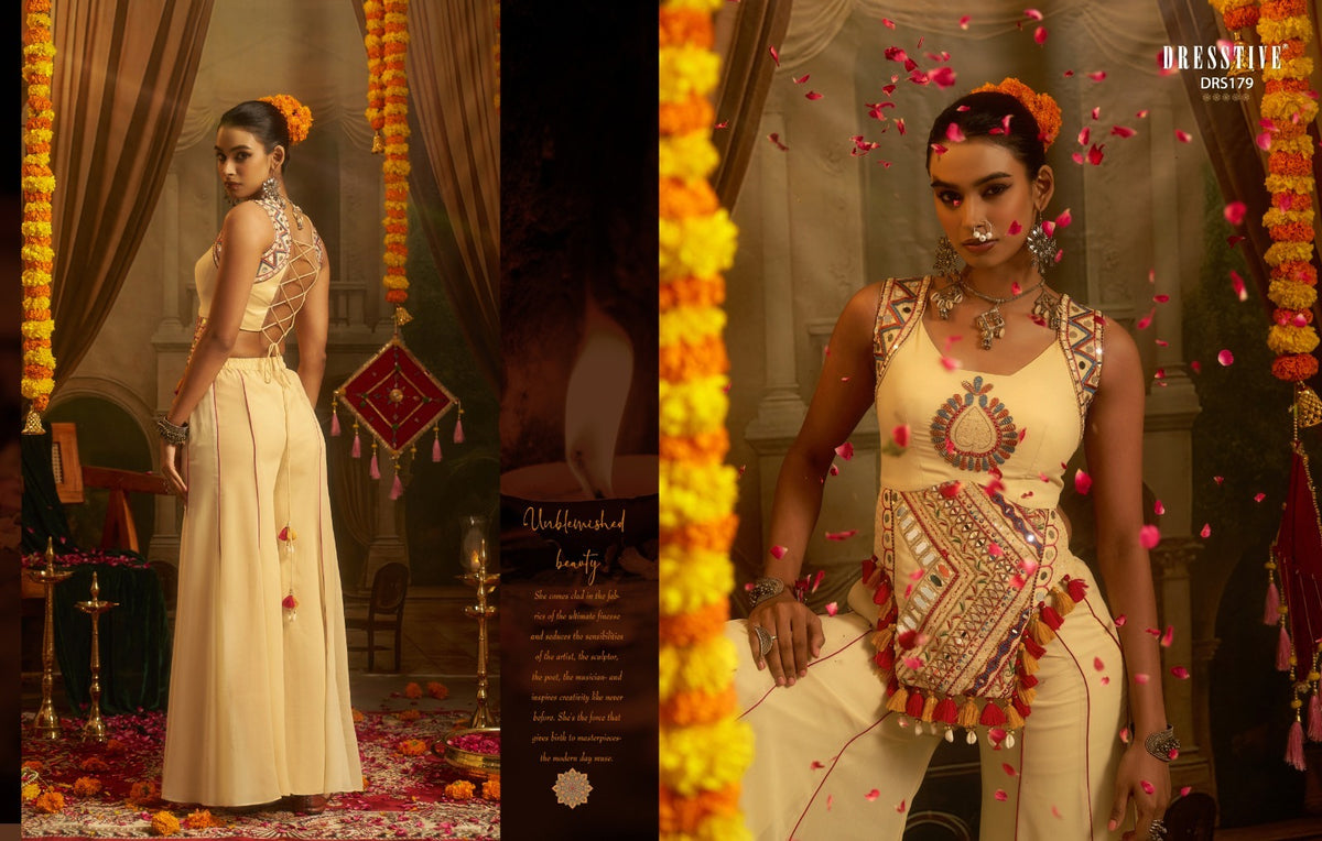 Leela Vol 1 Navratri Collection Dresstive Georgette Top Bottom Set Wholesale