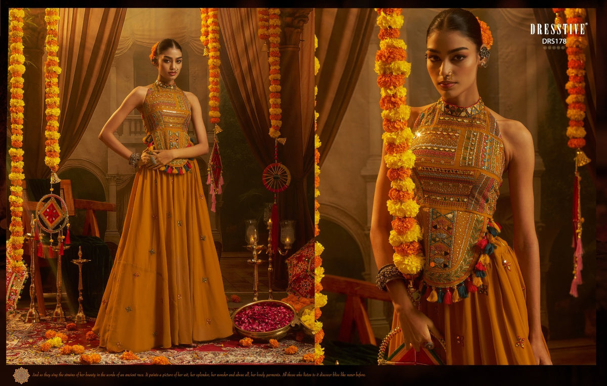 Leela Vol 1 Navratri Collection Dresstive Georgette Top Bottom Set Wholesale
