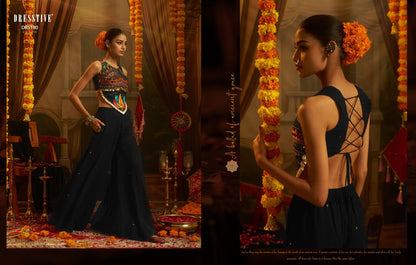 Leela Vol 1 Navratri Collection Dresstive Georgette Top Bottom Set Wholesale