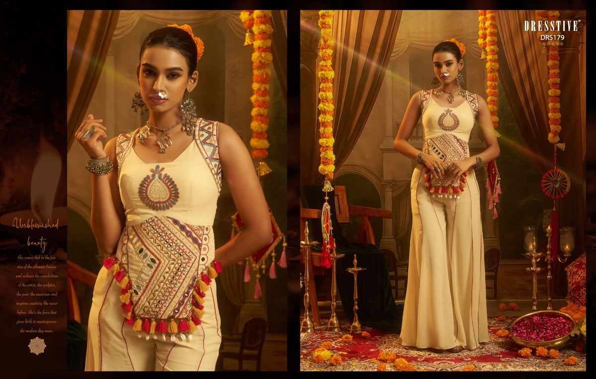Leela Vol 1 Navratri Collection Dresstive Georgette Top Bottom Set Wholesale