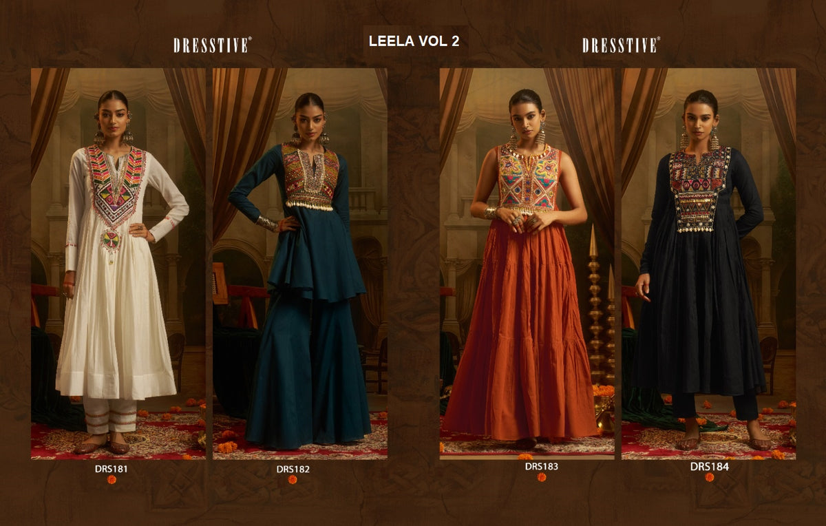 Leela Vol 2 Navratri Collection Dresstive Mul Cotton Kurti Bottom Set Exporter Gujarat