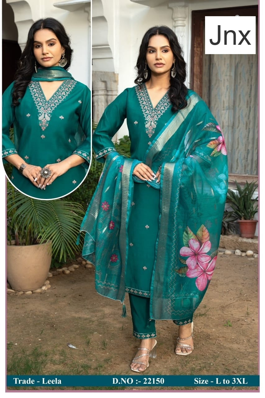 Leela Vol 3 Jnx Roman Readymade Pant Style Suits Wholesaler Gujarat