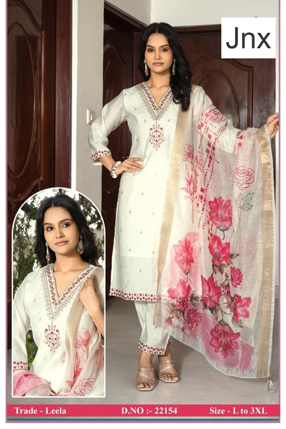 Leela Vol 3 Jnx Roman Readymade Pant Style Suits Wholesaler Gujarat