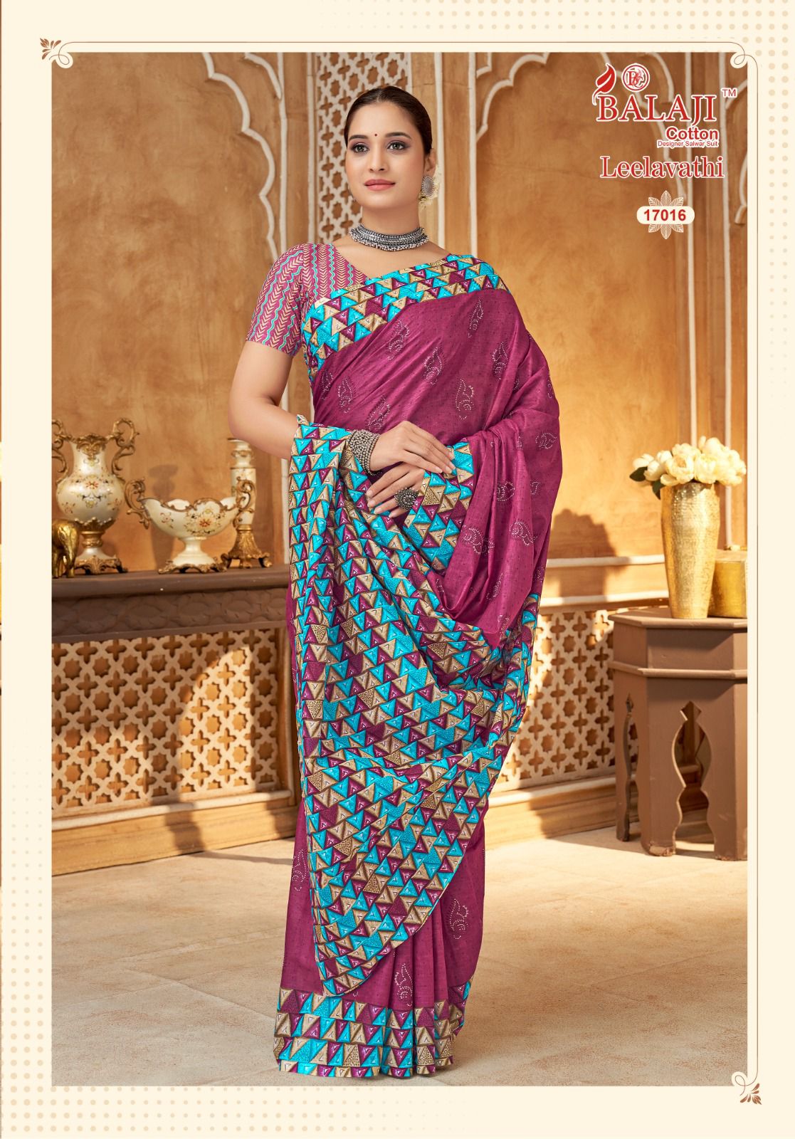 Leelavathi Vol 17 Balaji Cotton Sarees Supplier Ahmedabad
