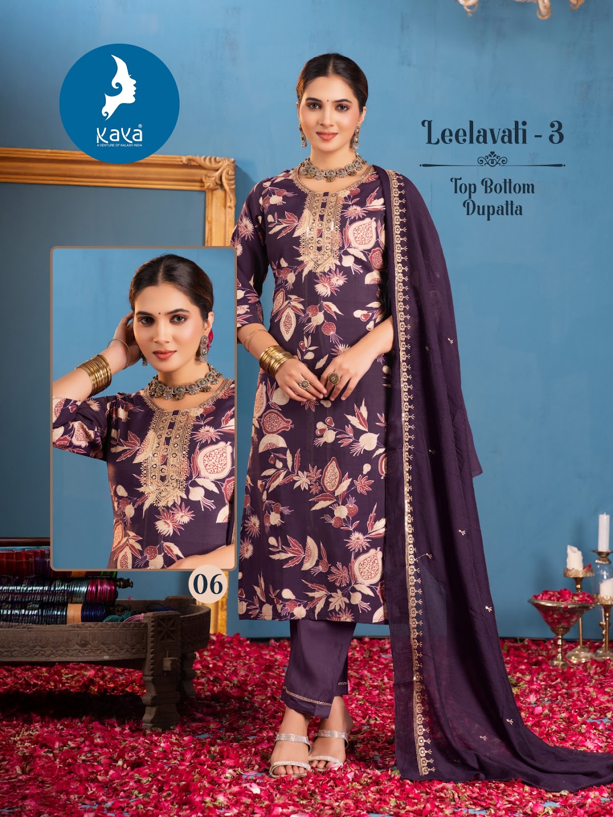 Leelavati 3 Kaya Chanderi Readymade Pant Style Suits Exporter