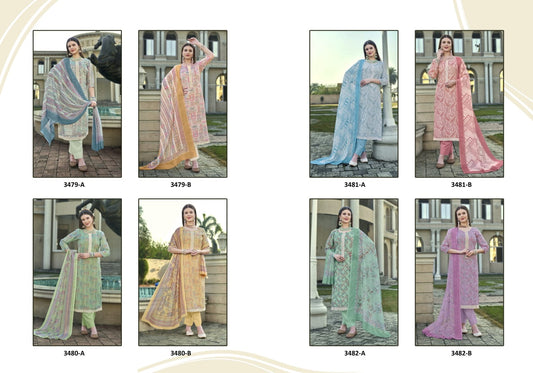Leena 3 Rivaa Cotton Linen Pant Style Suits