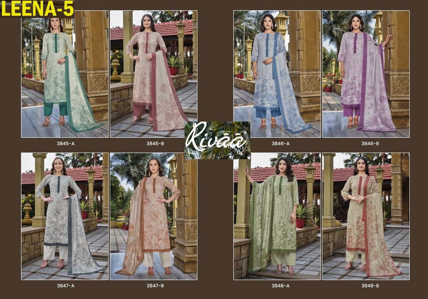 Leena 5 Rivaa Linen Pant Style Suits Manufacturer Ahmedabad
