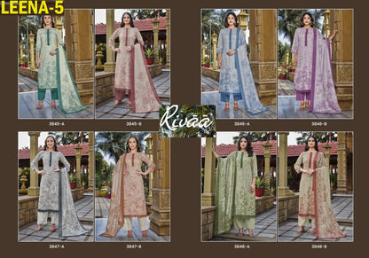Leena 5 Rivaa Linen Pant Style Suits Manufacturer Ahmedabad