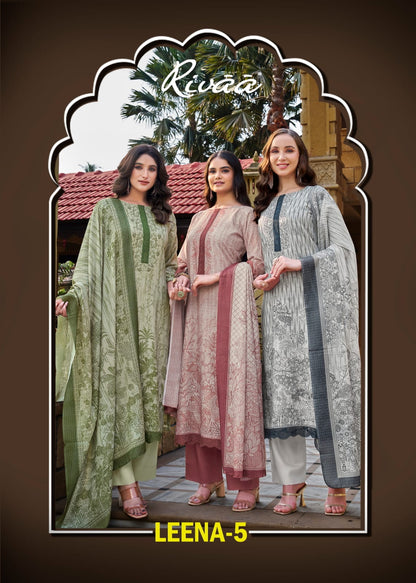 Leena 5 Rivaa Linen Pant Style Suits Manufacturer Ahmedabad