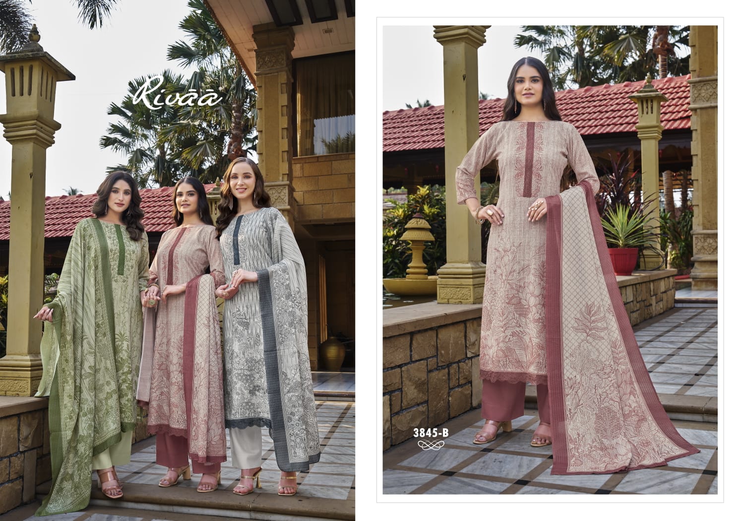 Leena 5 Rivaa Linen Pant Style Suits Manufacturer Ahmedabad