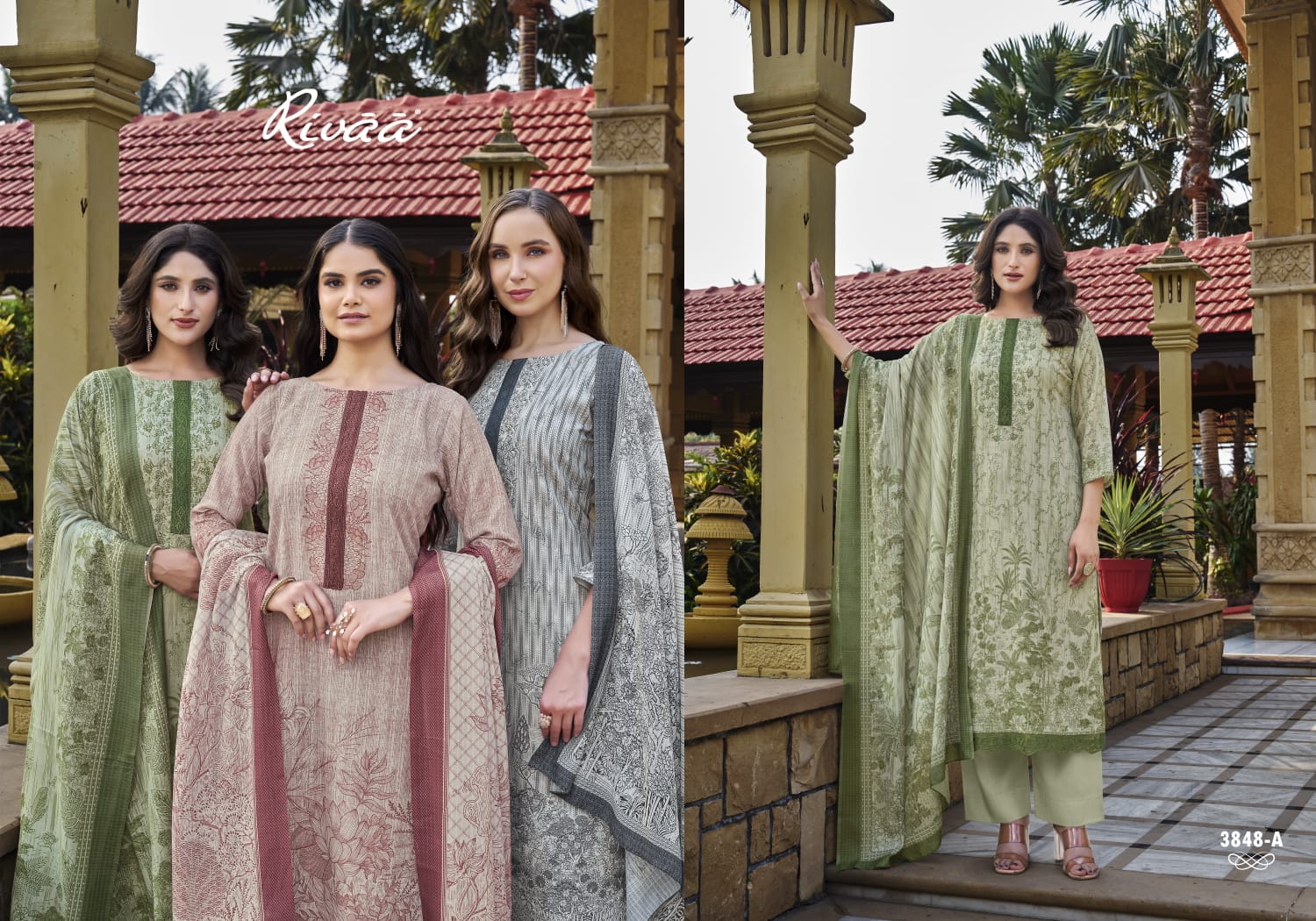 Leena 5 Rivaa Linen Pant Style Suits Manufacturer Ahmedabad
