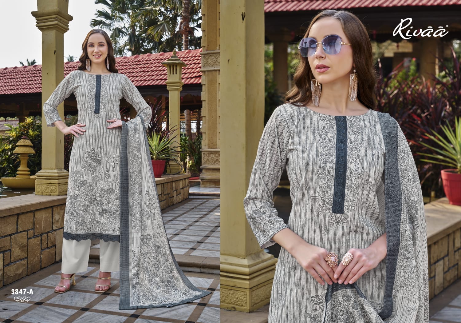 Leena 5 Rivaa Linen Pant Style Suits Manufacturer Ahmedabad