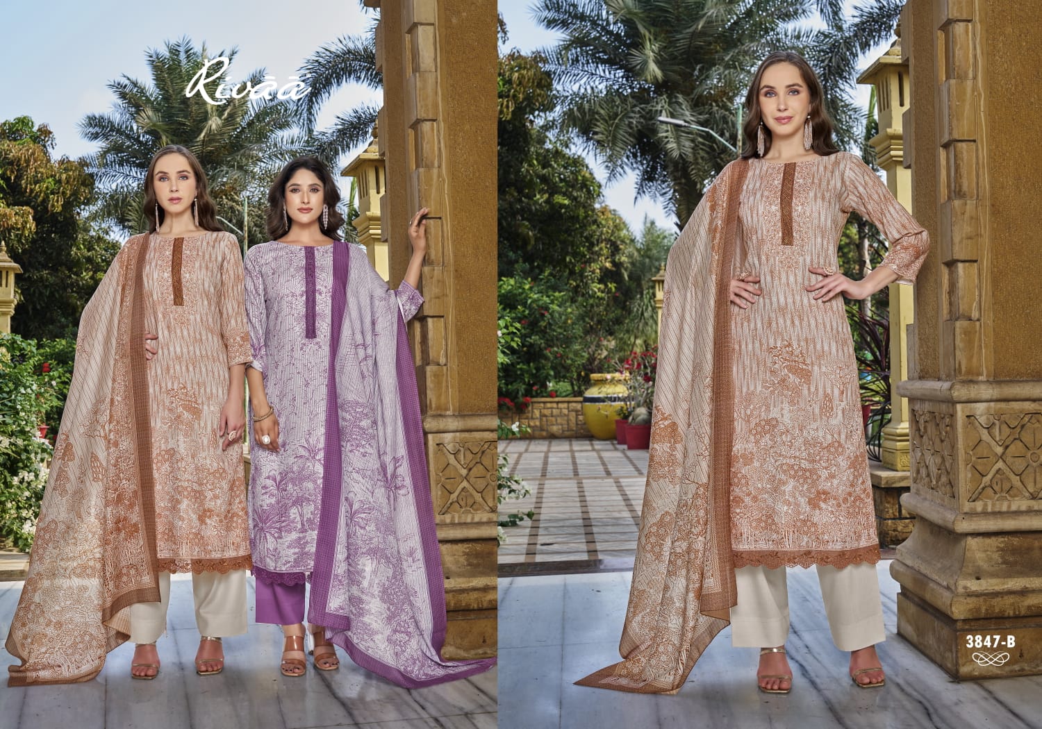 Leena 5 Rivaa Linen Pant Style Suits Manufacturer Ahmedabad