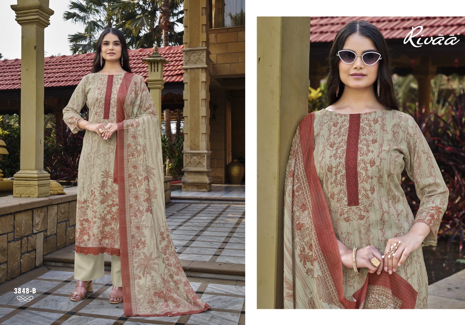 Leena 5 Rivaa Linen Pant Style Suits Manufacturer Ahmedabad