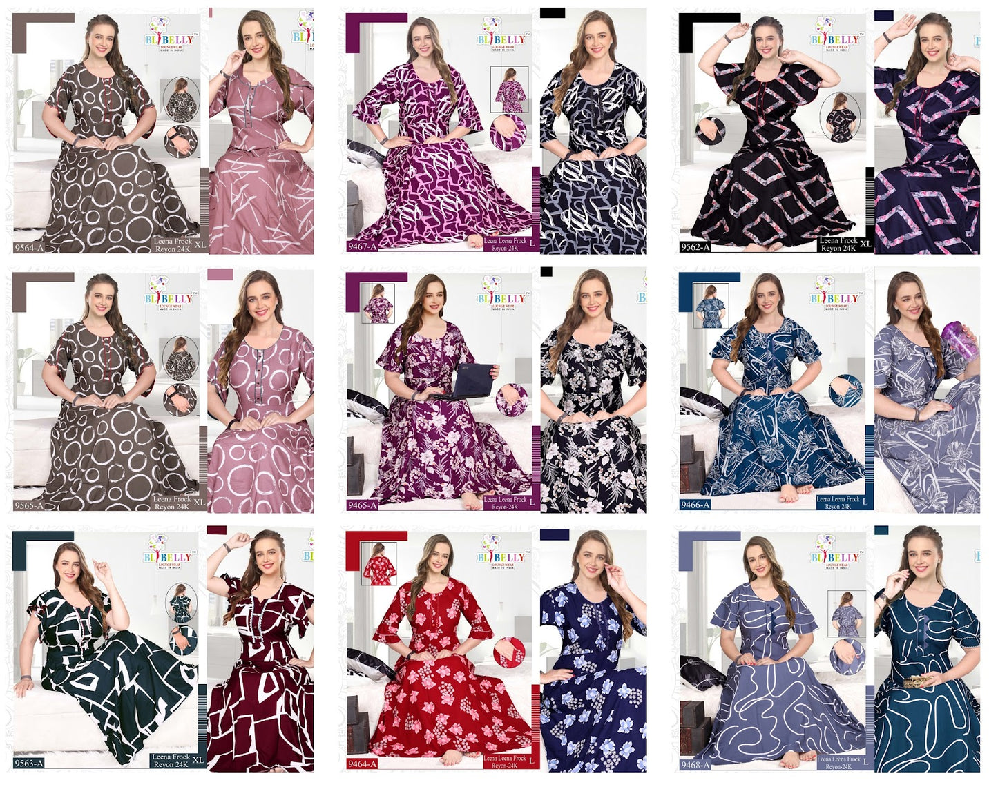 Leena Frock Belly Rayon 24Kg Night Gowns Supplier