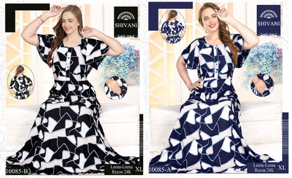 Leena Frock Sleeve Belly Rayon Night Gowns Wholesaler India