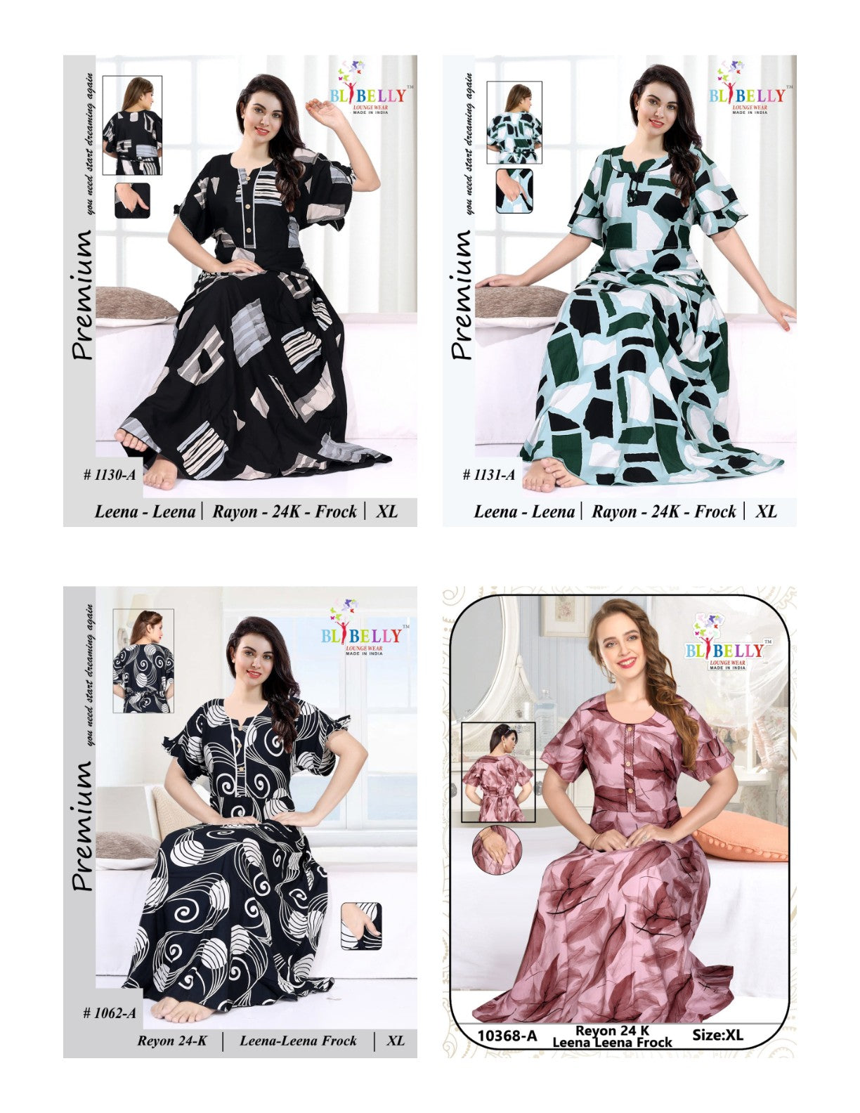 Leena Leena Belly Rayon 24Kg Night Gowns Supplier Ahmedabad