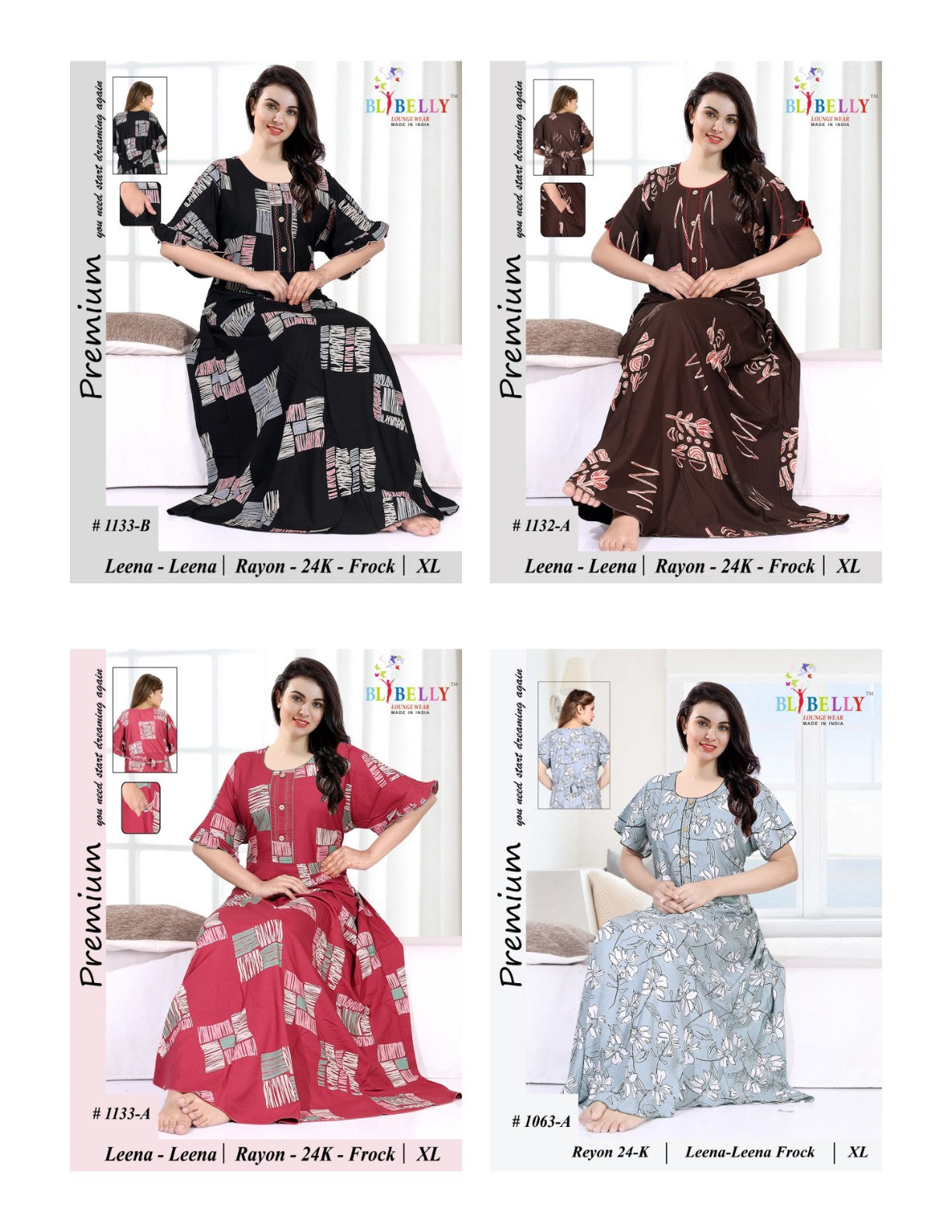 Leena Leena Belly Rayon 24Kg Night Gowns Supplier Ahmedabad