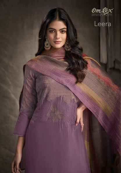 Leera Omtex Silk Plazzo Style Suits Exporter