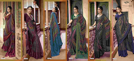 Leeza Vol 4 Vallabhi Prints Brasso Sarees Exporter