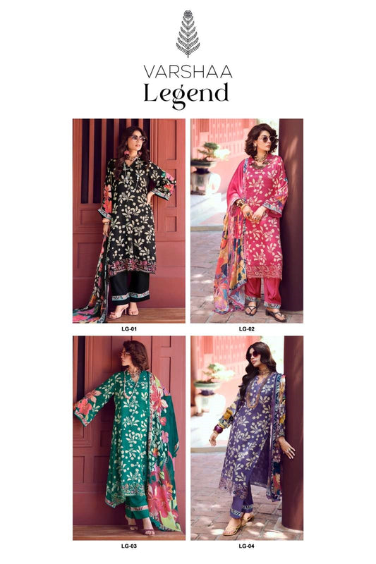 Legend Varshaa Viscose Muslin Pant Style Suits Wholesale