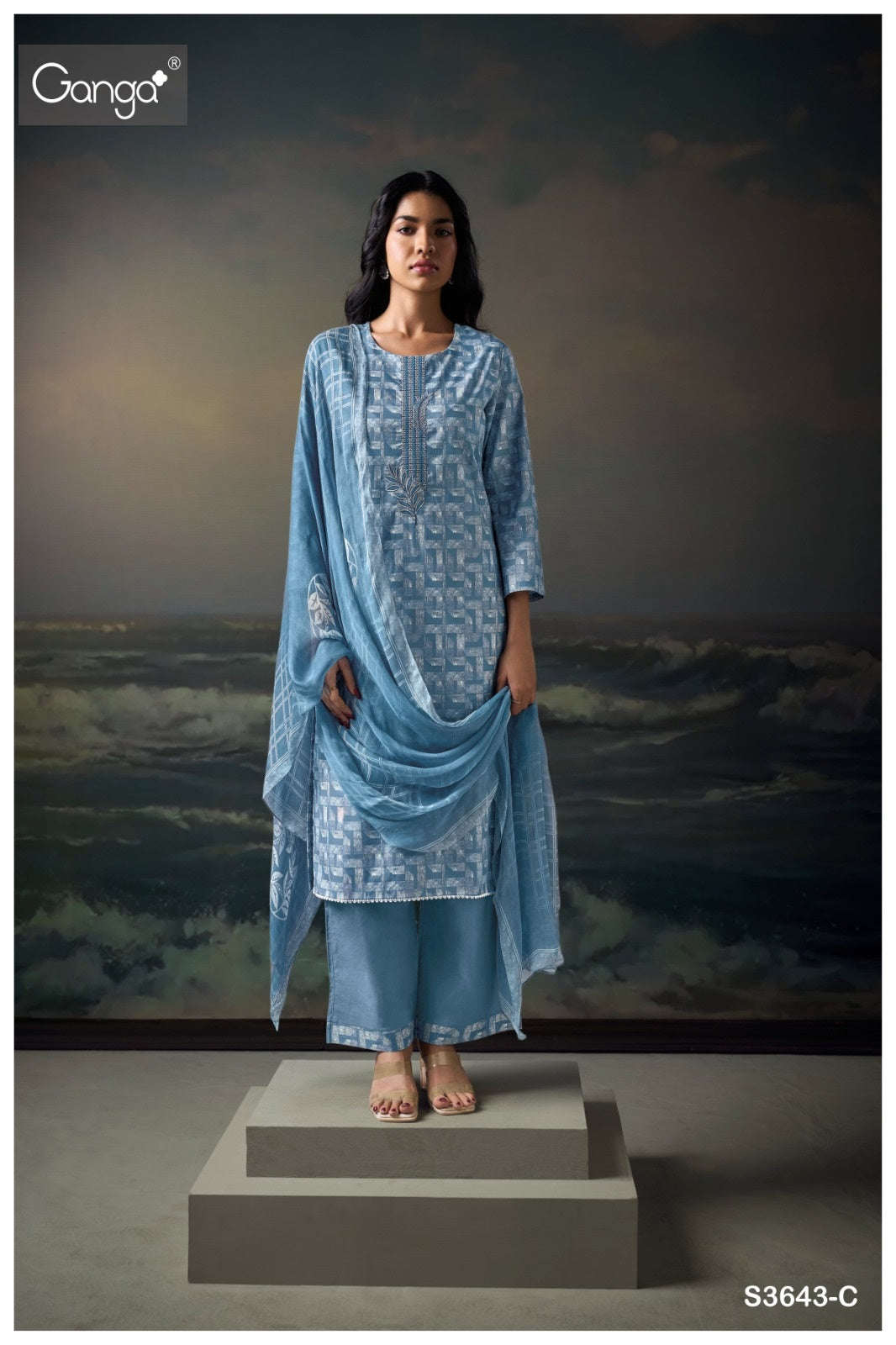 Legeto 3643 Ganga Premium Cotton Pant Style Suits Wholesaler Ahmedabad