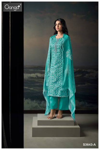 Legeto 3643 Ganga Premium Cotton Pant Style Suits Wholesaler Ahmedabad