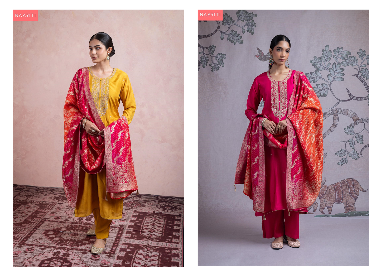Lehar Naariti Russian Silk Pant Style Suits Wholesale Price