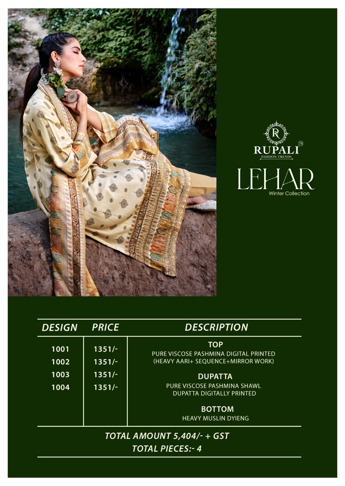 Lehar Rupali Pashmina Suits Manufacturer