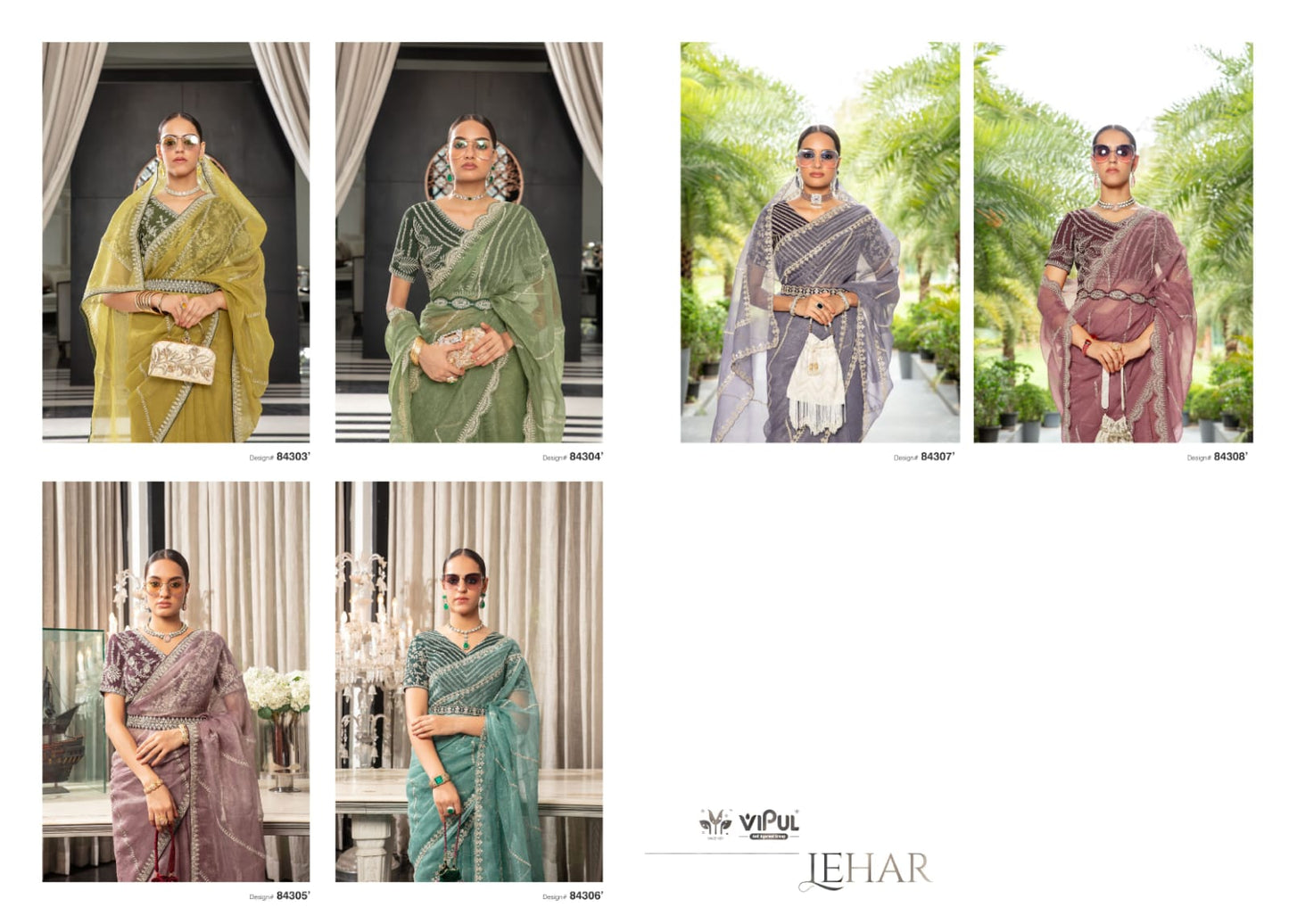 Lehar Vipul Organza Sarees Exporter India