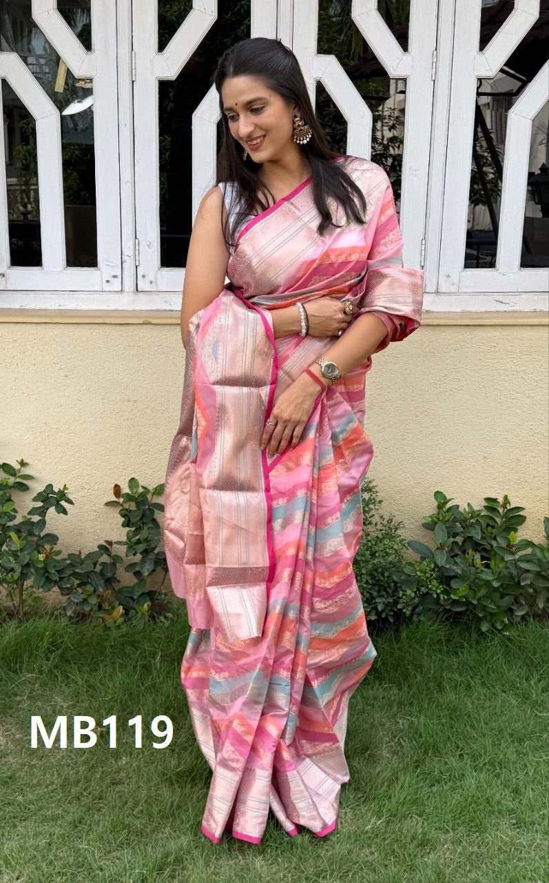 Lehariya Pettern Mira Bela Crepe Silk Sarees Supplier Ahmedabad