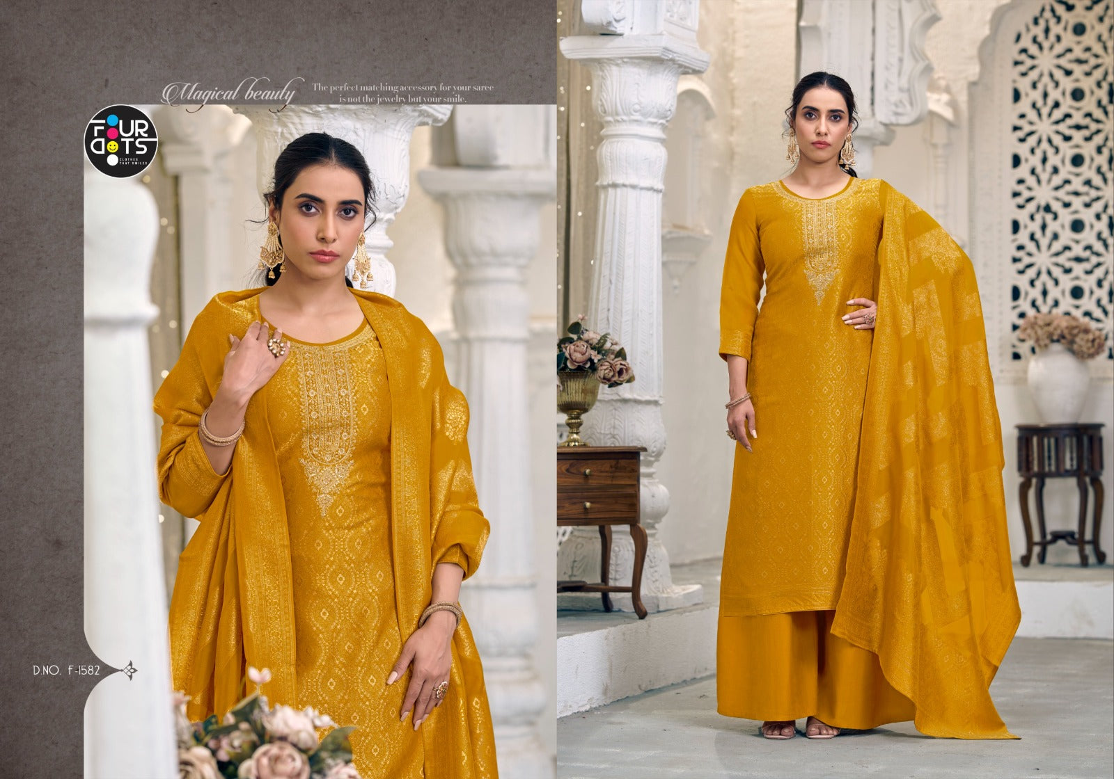 Lekha Four Dots Woven Pant Style Suits Wholesaler Ahmedabad