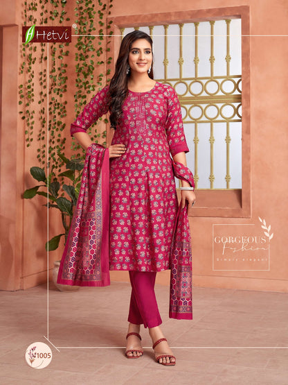 Lekha Hetvi Chanderi Modal Readymade Pant Style Suits Supplier Ahmedabad