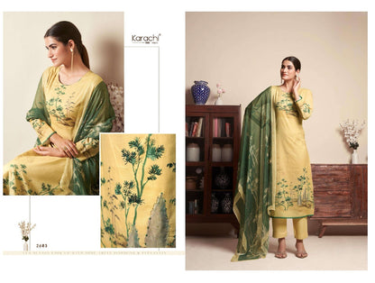 Lekha Kesar Karachi Prints Cambric Pant Style Suits Wholesaler Gujarat