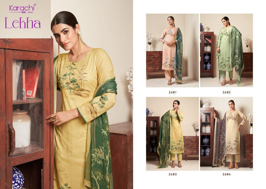 Lekha Kesar Karachi Prints Cambric Pant Style Suits Wholesaler Gujarat