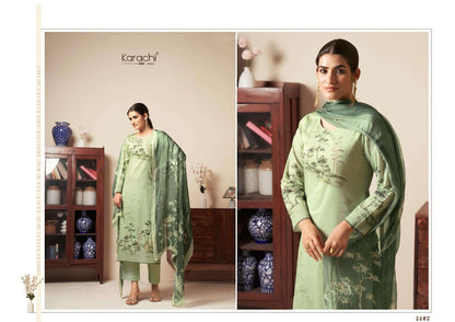 Lekha Kesar Karachi Prints Cambric Pant Style Suits Wholesaler Gujarat