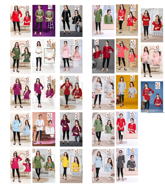 Length 30 Ffi Wrinkle Rayon Short Kurtis Exporter India