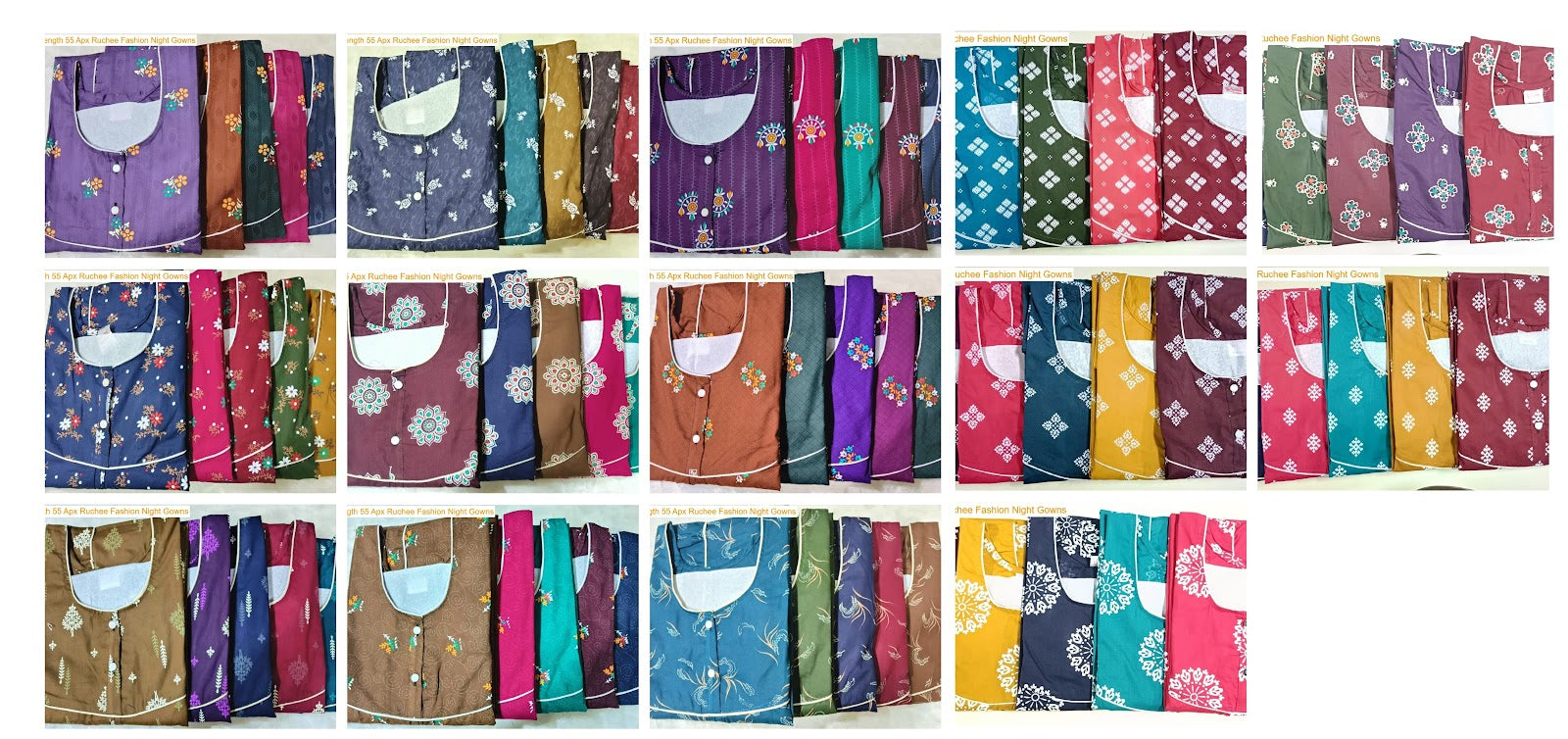 Length 55 Apx Ruchee Fashion Rajwadi Night Gowns Exporter