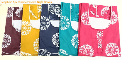 Length 55 Apx Ruchee Fashion Rajwadi Night Gowns Exporter