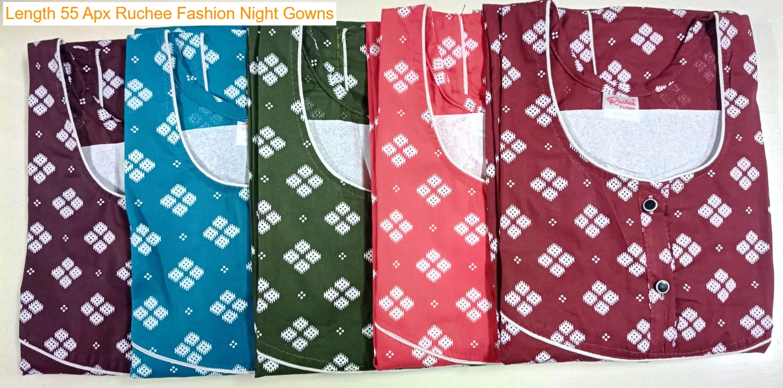 Length 55 Apx Ruchee Fashion Rajwadi Night Gowns Exporter