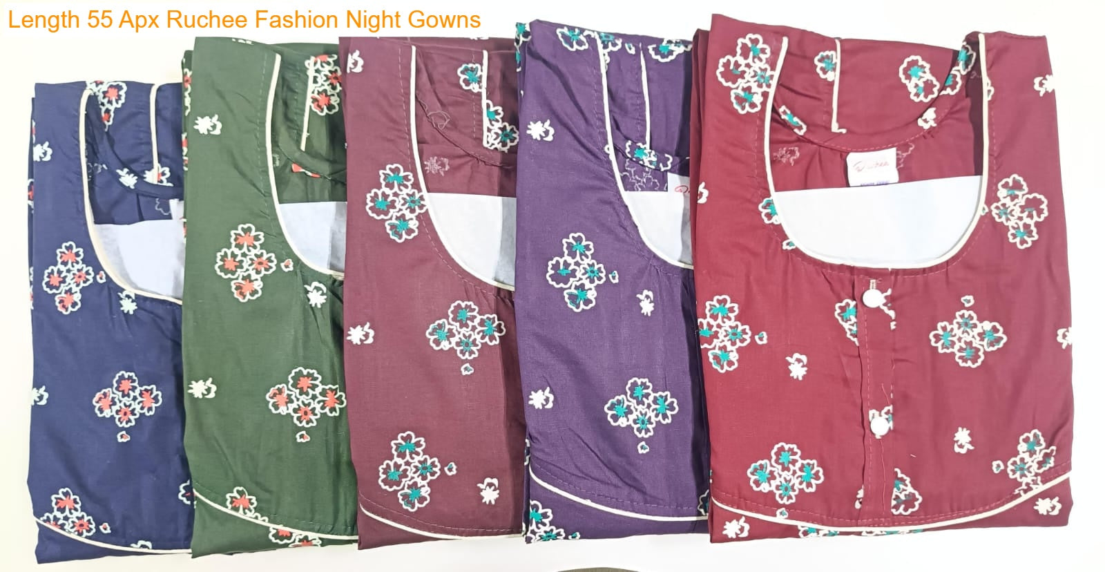 Length 55 Apx Ruchee Fashion Rajwadi Night Gowns Exporter