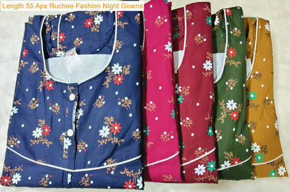 Length 55 Apx Ruchee Fashion Rajwadi Night Gowns Exporter