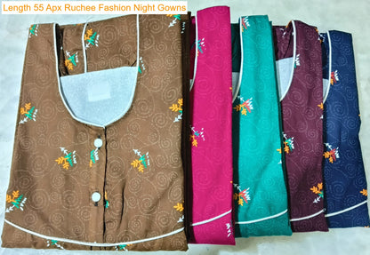 Length 55 Apx Ruchee Fashion Rajwadi Night Gowns Exporter