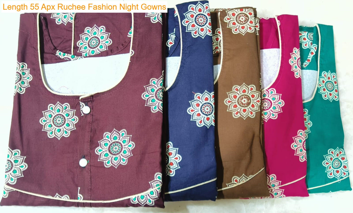 Length 55 Apx Ruchee Fashion Rajwadi Night Gowns Exporter