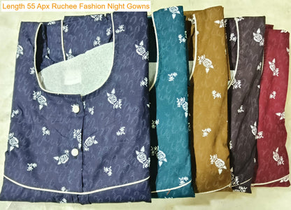 Length 55 Apx Ruchee Fashion Rajwadi Night Gowns Exporter