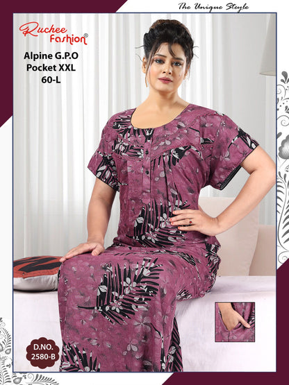 Length 60 Alpine Ruchee Fashion Night Gowns Manufacturer Gujarat