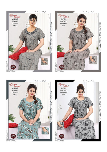 Length 60 Ruchee Fashion Alpine Night Gowns Manufacturer