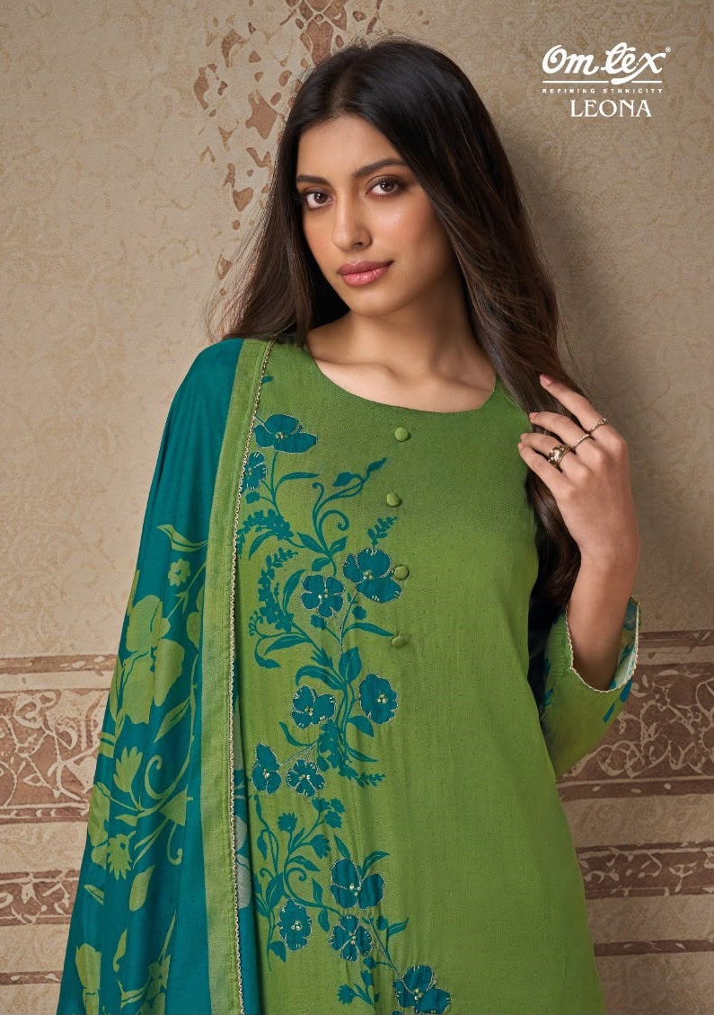 Leona Omtex Dutch Silk Pant Style Suits Wholesale Price