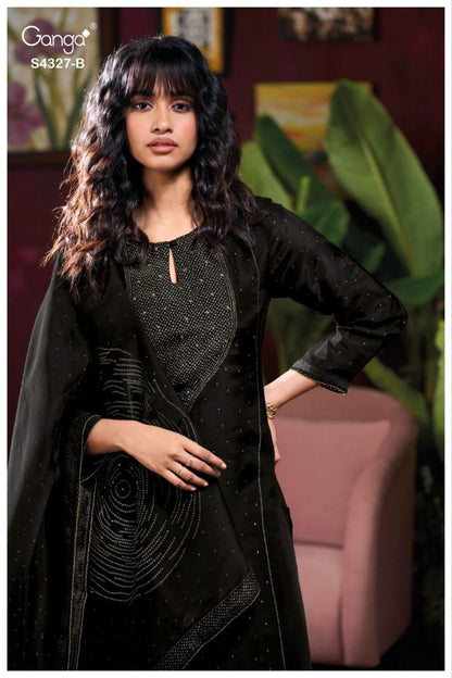 Leshya 4327 Ganga Bemberg Silk Pant Style Suits Supplier